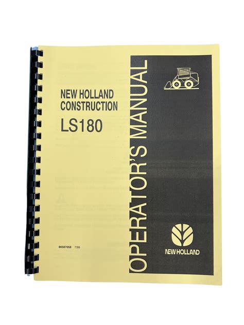 new holland ls180 skid steer operators manual|new holland 180 for sale.